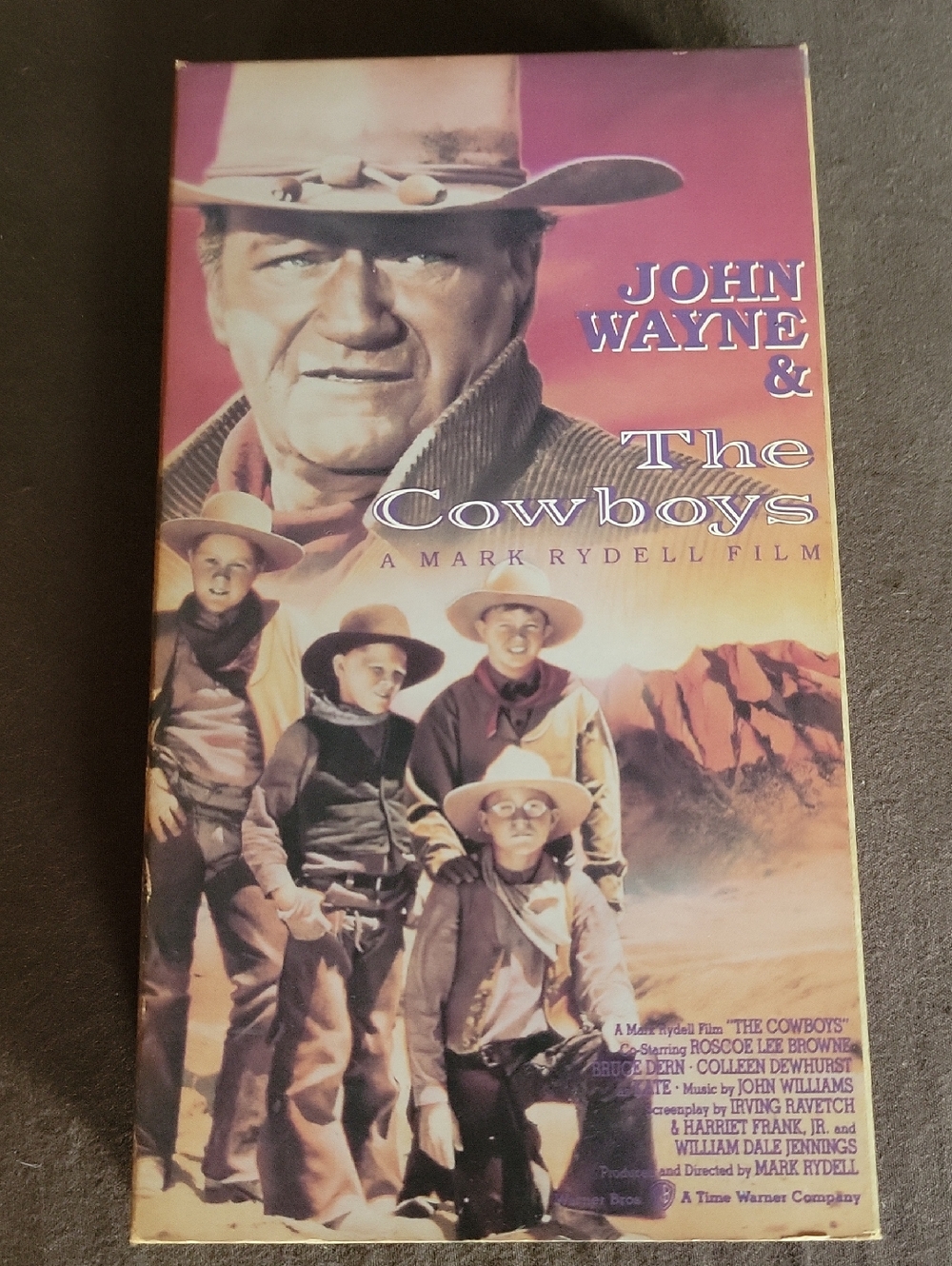 John Wayne & The Cowboys VHS - Orange Purple Cover